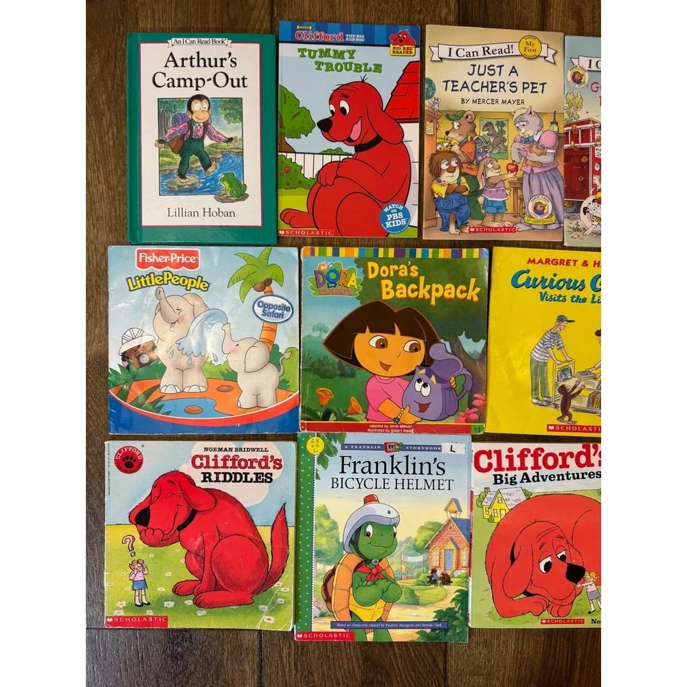 Vtg Kids Books Lot Childrens Picture Story Books Franklin Clifford Curious Georg